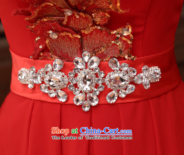 The time of the Korean version of the Syrian 2015 Red single shoulder small dress bride wedding dress red bows services bridesmaid service, evening dresses in the evening banquet RED M picture, prices, brand platters! The elections are supplied in the national character of distribution, so action, buy now enjoy more preferential! As soon as possible.