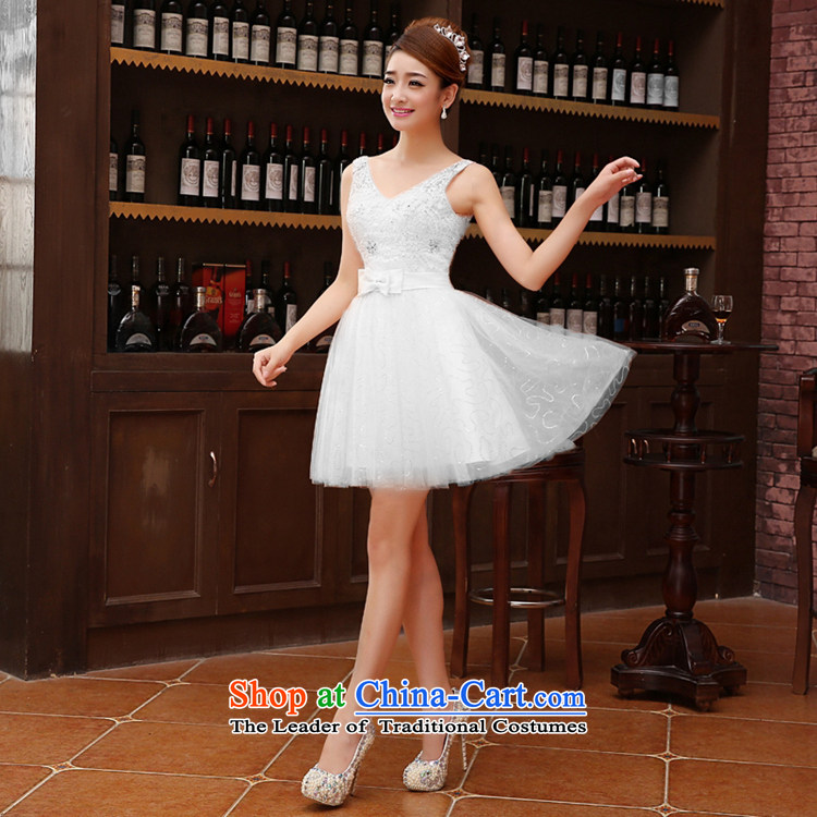 The Syrian brides bows service hour 2015 new red short of Korean bon bon wedding dress shoulders V-Neck diamond wedding dresses small bridesmaid evening dress White XXL picture, prices, brand platters! The elections are supplied in the national character of distribution, so action, buy now enjoy more preferential! As soon as possible.