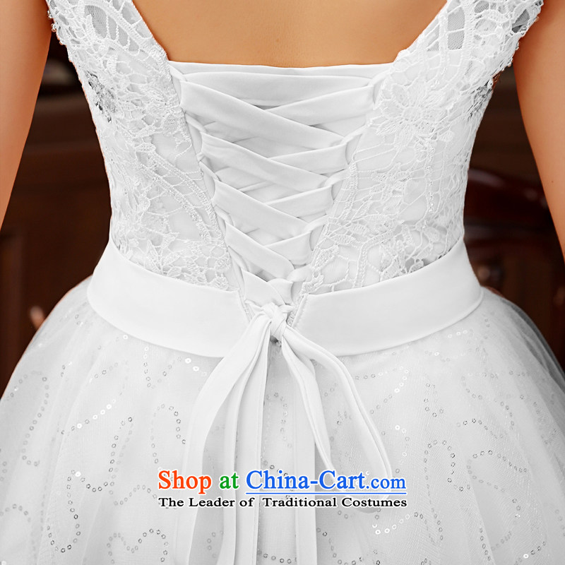 The Syrian brides bows service hour 2015 new red short of Korean bon bon wedding dress shoulders V-Neck diamond wedding dresses small bridesmaid evening dress white XXL, time Syrian shopping on the Internet has been pressed.