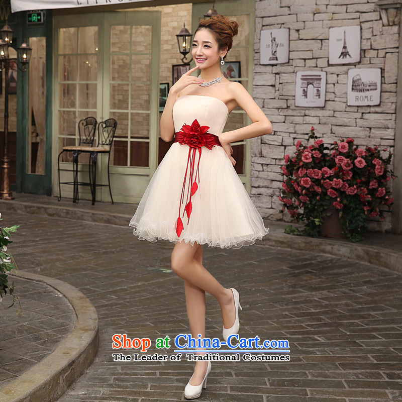 Each of the chest and Connie short champagne color bridesmaid services show short skirts moderator short of evening dress small short skirts bridesmaid sister skirt champagne color tailored, does not allow for every JIAONI stephanie () , , , shopping on the Internet