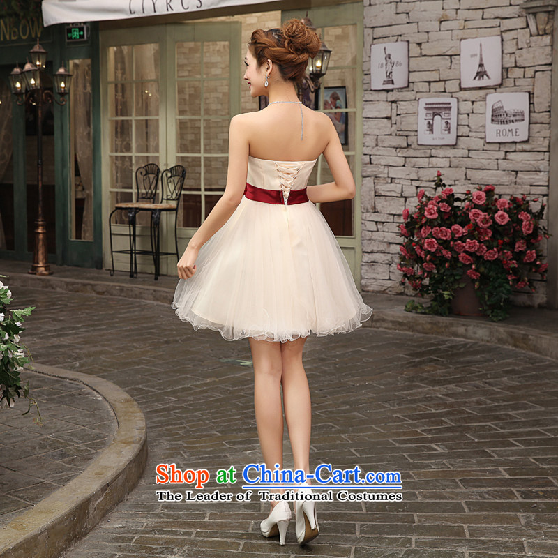 Each of the chest and Connie short champagne color bridesmaid services show short skirts moderator short of evening dress small short skirts bridesmaid sister skirt champagne color tailored, does not allow for every JIAONI stephanie () , , , shopping on the Internet