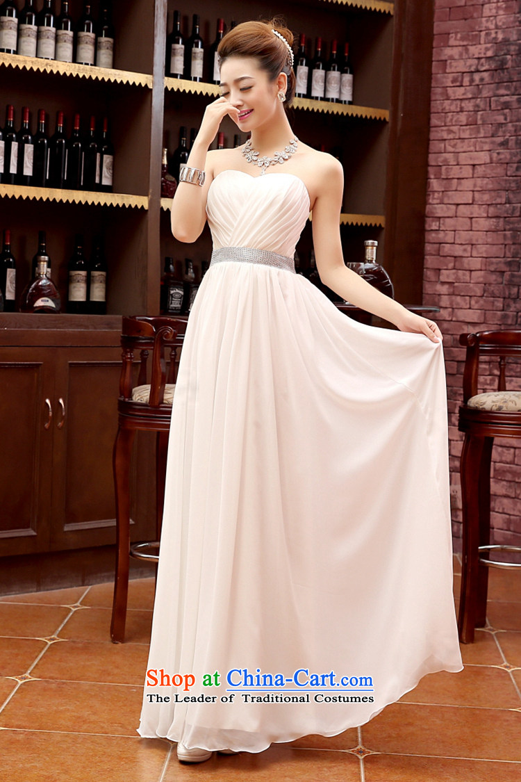 Time The new bride 2015 Syria bows to marry a pregnant woman dress bridesmaid service long champagne color bridesmaid mission sister dress skirt sister skirt female m White XL Photo, prices, brand platters! The elections are supplied in the national character of distribution, so action, buy now enjoy more preferential! As soon as possible.