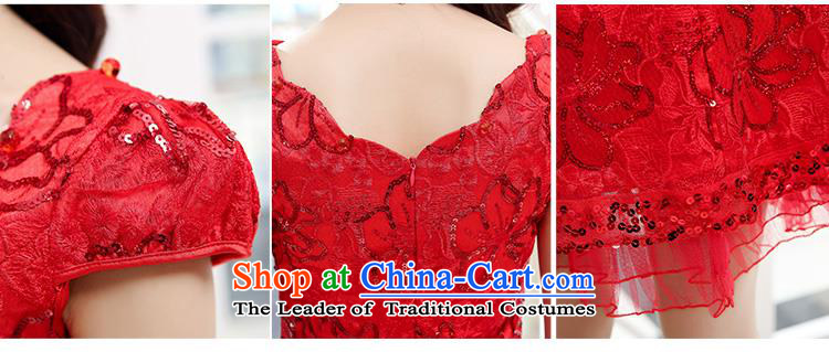 Upscale dress 2015 Summer large red lace dresses short-sleeved gown in bride long skirt Sau San video thin princess wedding dress bon bon skirt red L picture, prices, brand platters! The elections are supplied in the national character of distribution, so action, buy now enjoy more preferential! As soon as possible.