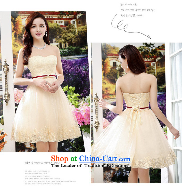 Upscale dress wiping the chest dresses dress Summer 2015 new wrapped chest lace bon bon skirt bridesmaid princess skirt banquet wedding-dress apricot L photo, prices, brand platters! The elections are supplied in the national character of distribution, so action, buy now enjoy more preferential! As soon as possible.