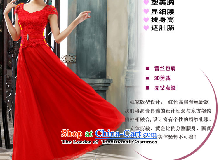 Every bride bows services Connie wedding dresses Summer 2015 new wedding dress red double-shoulder straps gathering banquet evening dresses long red XXL picture, prices, brand platters! The elections are supplied in the national character of distribution, so action, buy now enjoy more preferential! As soon as possible.