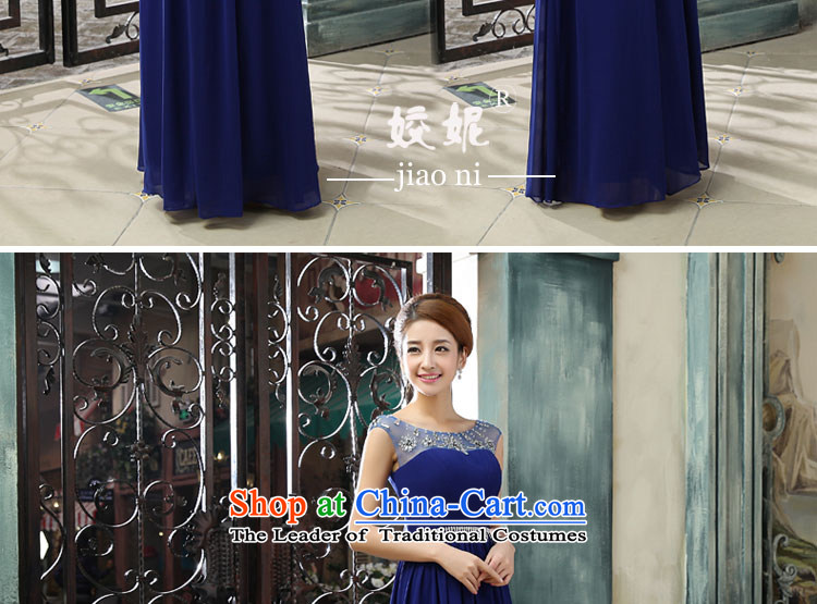 Each new 2015 Connie shoulder blue dress long annual shoulders in summer and autumn Sau San chaired the banquet were girls A dress  M picture, prices, brand platters! The elections are supplied in the national character of distribution, so action, buy now enjoy more preferential! As soon as possible.