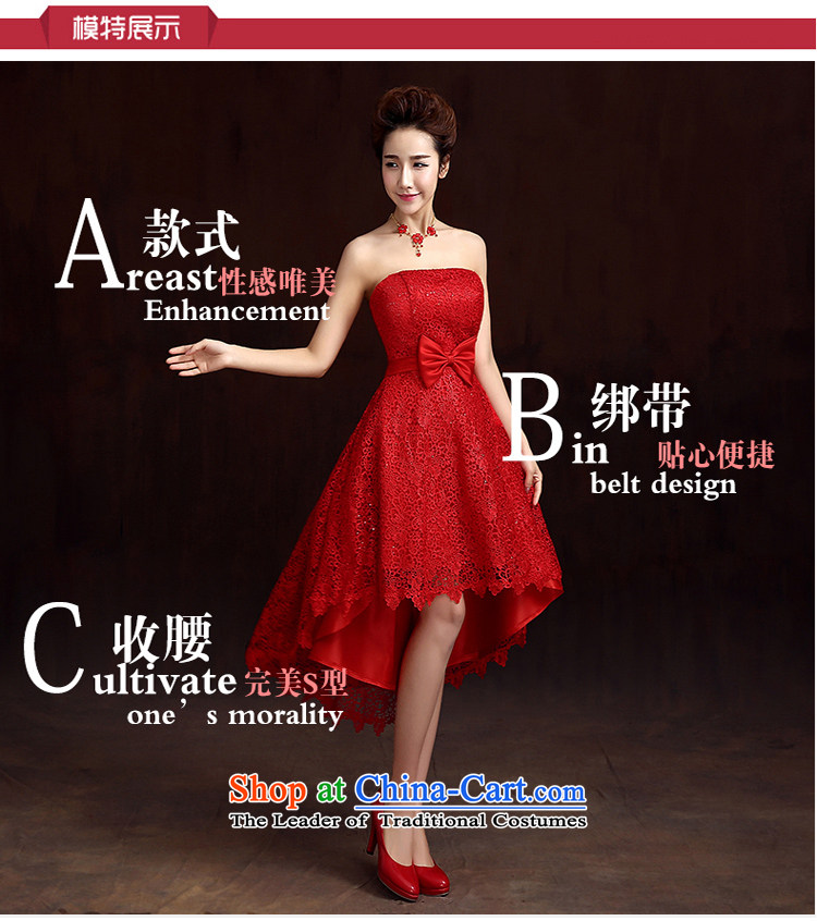 2015 new red short, wipe the chest code pregnant women serving before the bride dress bows long after short spring and summer evening dresses red XXL picture, prices, brand platters! The elections are supplied in the national character of distribution, so action, buy now enjoy more preferential! As soon as possible.