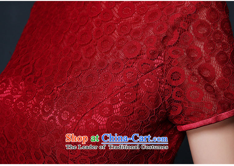 The marriage qipao Luang 2015 new marriages Chinese bows to lace long red dress summer evening wine red M picture, prices, brand platters! The elections are supplied in the national character of distribution, so action, buy now enjoy more preferential! As soon as possible.