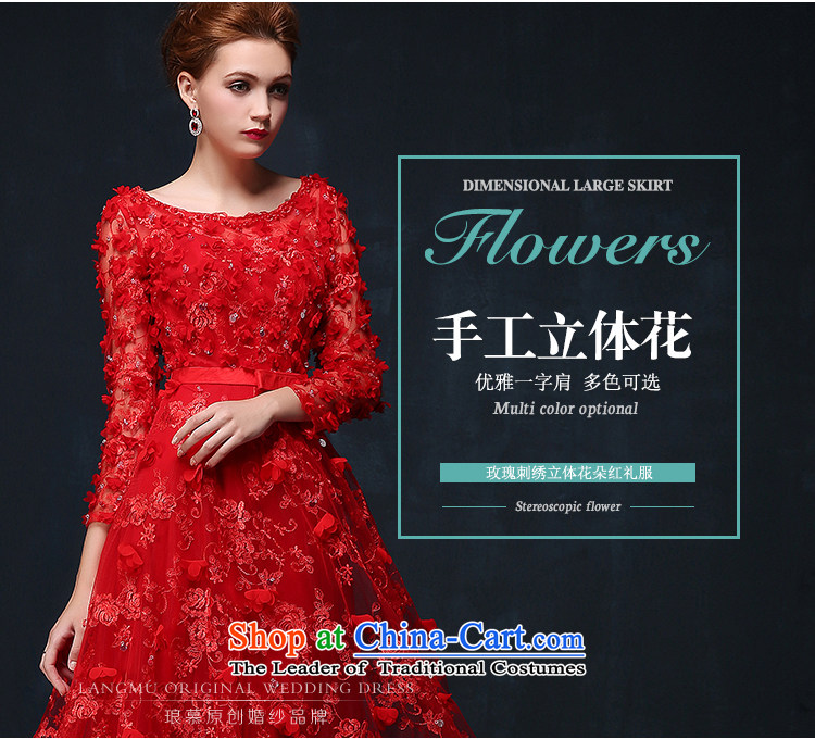 The dress Luang in summer and autumn 2015 new Korean flower marriages bows service banquet long evening dress chinese red M picture, prices, brand platters! The elections are supplied in the national character of distribution, so action, buy now enjoy more preferential! As soon as possible.