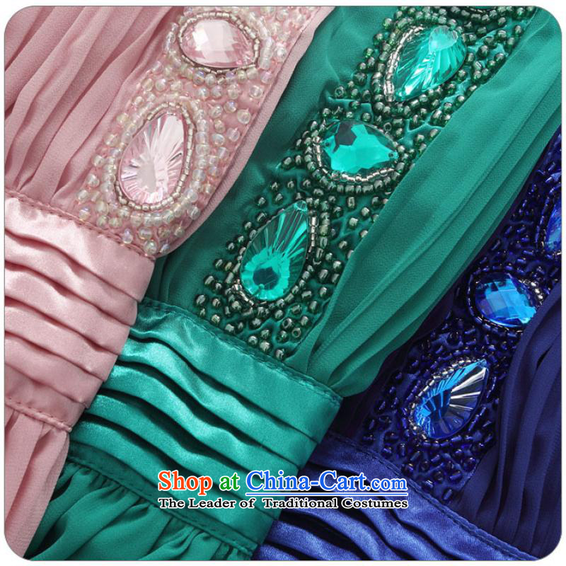 The new summer 2015 JK2 annual meeting under the auspices of evening hand nailed bead sleeveless larger long gown chiffon dresses green. 2XL recommendations about 155 .,JK2.YY,,, shopping on the Internet