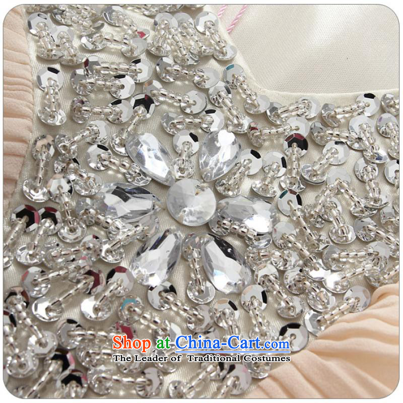 The new 2015 JK2 horn come on-chip V-neck in the Cuff chiffon skirt performances under the auspices of pure color long evening dress champagne color XL recommendations about 135 ,JK2.YY,,, shopping on the Internet