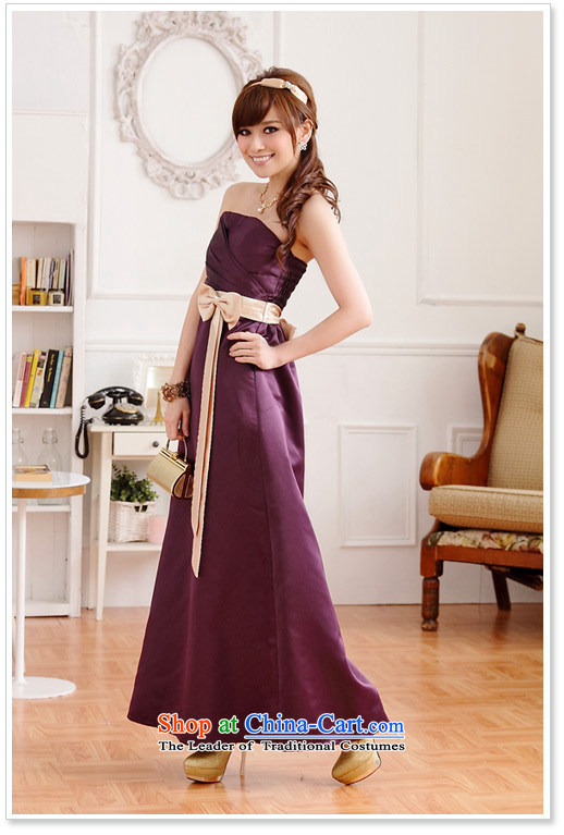 2015 Sau San graphics and slender Jk2.yy) Bride bows service dress wedding dress evening banquet wrapped chest dresses purple XL recommendations about 130 Photo, prices, brand platters! The elections are supplied in the national character of distribution, so action, buy now enjoy more preferential! As soon as possible.