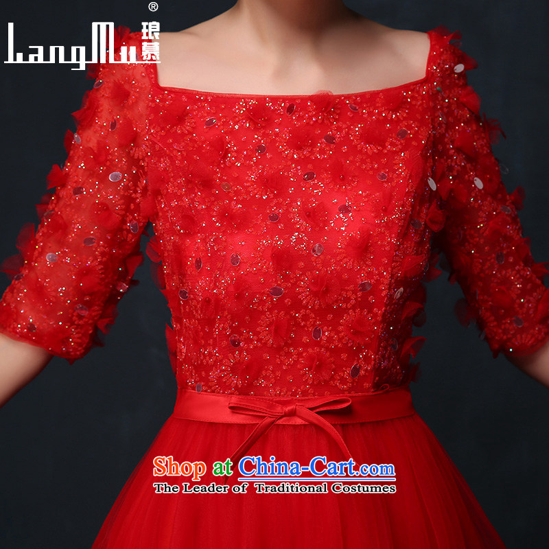 The new 2015 Luang lace Zephyr marriages bows service long evening dresses Sau San red evening summer chinese red M, Luang in , , , shopping on the Internet