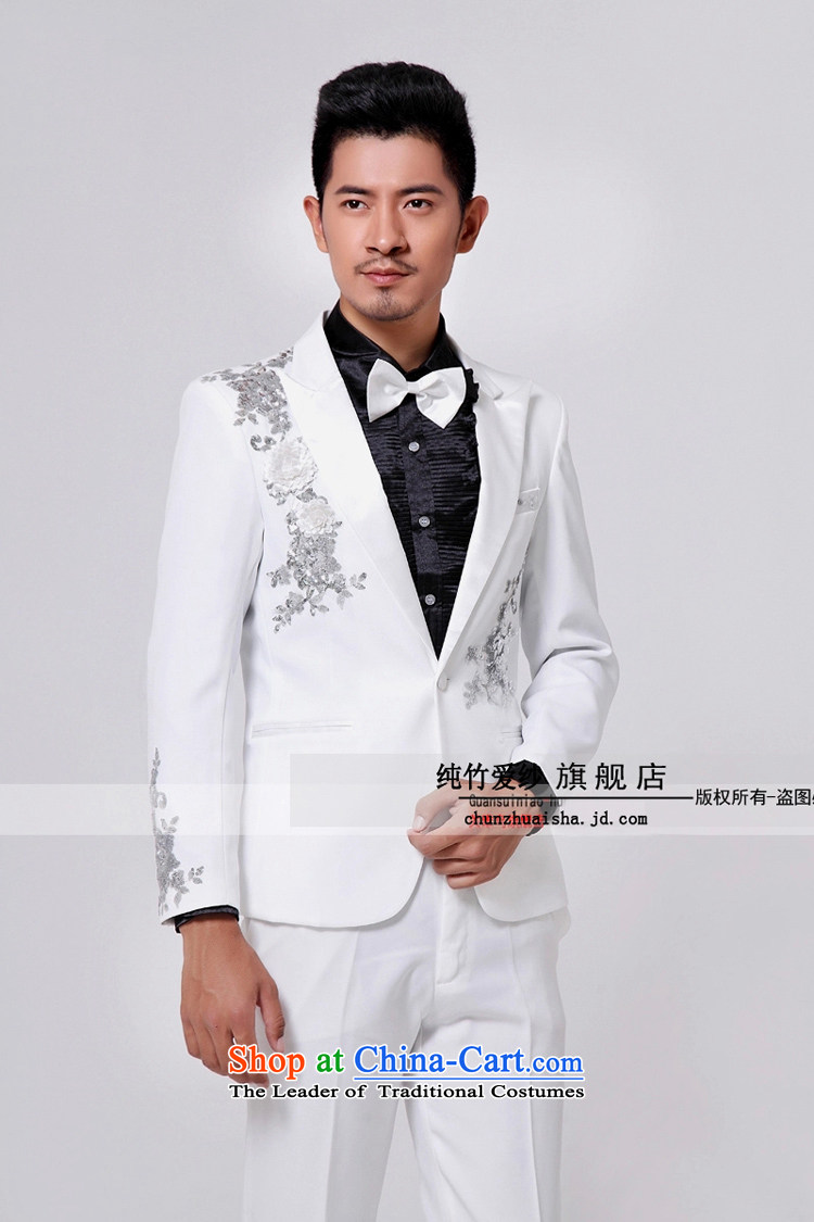 Will the men's dress men suits white Korean Aluminum Foil Moderator Singer Stage Costume white 185(XXL)180 catty picture, prices, brand platters! The elections are supplied in the national character of distribution, so action, buy now enjoy more preferential! As soon as possible.