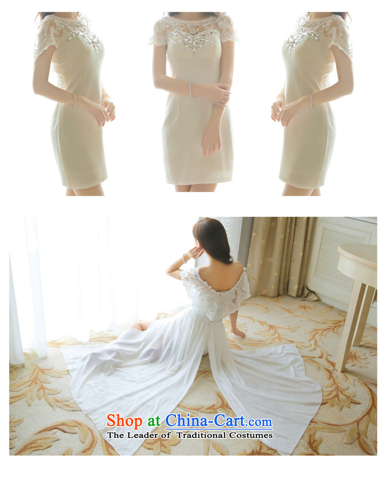 The 2015 Dili Blair Monrovia korea nail pearl diamond drill dresses Korean short of heart-ngai same aristocratic dress skirt summer long skirt 8129 White L picture, prices, brand platters! The elections are supplied in the national character of distribution, so action, buy now enjoy more preferential! As soon as possible.