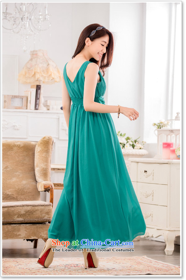 Jk2 sexy new V-Neck long meeting presided over large stylish light slice dress solid color minimalist sleeveless chiffon dresses XXXL green picture, prices, brand platters! The elections are supplied in the national character of distribution, so action, buy now enjoy more preferential! As soon as possible.