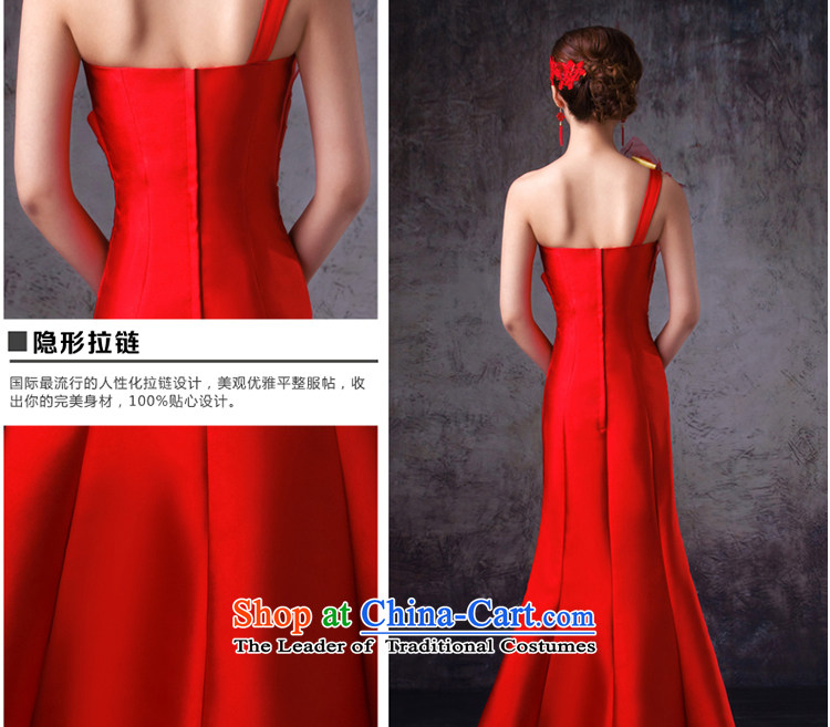 The first white into about bride red crowsfoot bows services long single shoulder evening dresses retro shoulder cheongsam dress qipao Sau San banquet back strap M picture, prices, brand platters! The elections are supplied in the national character of distribution, so action, buy now enjoy more preferential! As soon as possible.