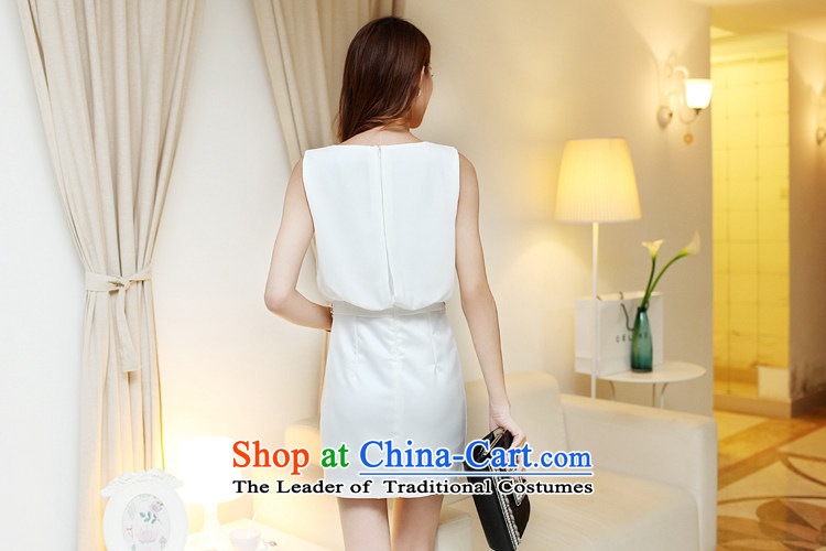 The 2015 Dili Blair Monrovia Korean spring and summer new women's temperament nail Pearl Sau San sleeveless white snow woven dresses dress skirt 625 White M picture, prices, brand platters! The elections are supplied in the national character of distribution, so action, buy now enjoy more preferential! As soon as possible.