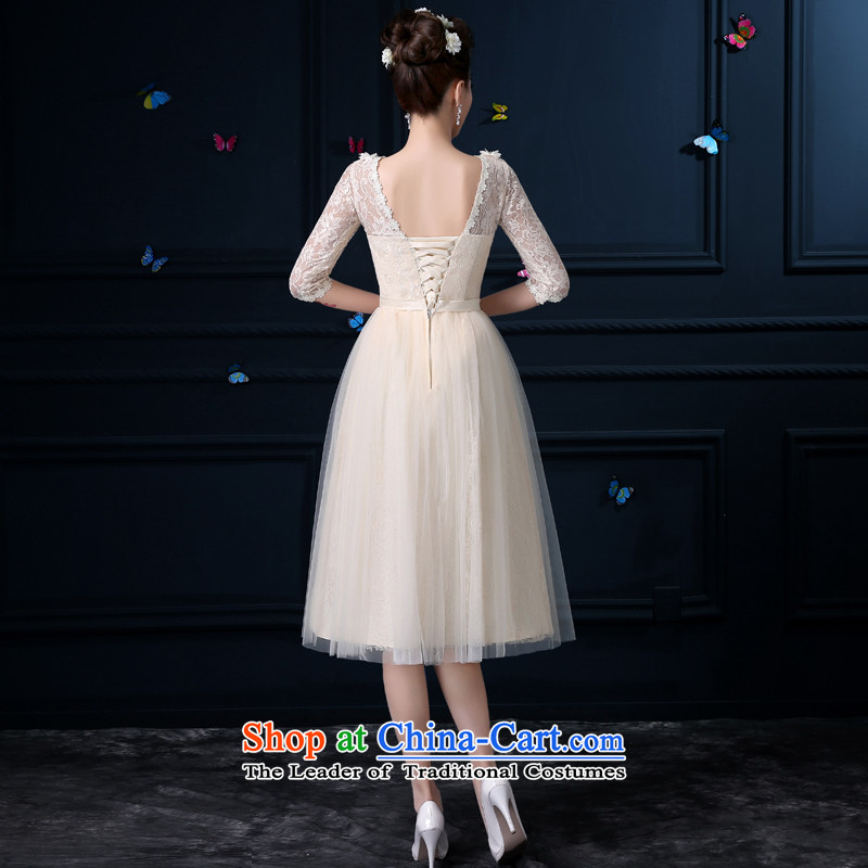 The privilege of serving-leung 2015 new bridesmaid summer wedding dresses serving small in long bridesmaid mission sister skirt dress skirt female V-neck in cuff 2XL, - The privilege of serving-leung , , , shopping on the Internet