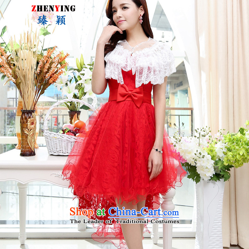 Zen Ying Female dress sense 2015 Mrs female lace wedding dresses with evening dresses temperament Sau San with small red shawl , L, happy times (发南美州之夜) , , , shopping on the Internet