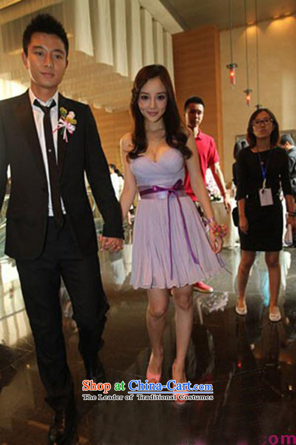 Pure Love bamboo yarn purple bridesmaid short of mission dress reception banquet dress dress bridesmaid dress sister skirt dress with a light purple XXXL picture, prices, brand platters! The elections are supplied in the national character of distribution, so action, buy now enjoy more preferential! As soon as possible.