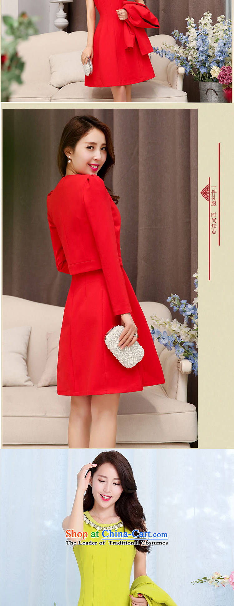 Zen Ying Wedding 2015 autumn and winter new dress code for women married to the bridal dresses pregnant women replacing the door bows services bridesmaid skirt two kits red XXL picture, prices, brand platters! The elections are supplied in the national character of distribution, so action, buy now enjoy more preferential! As soon as possible.
