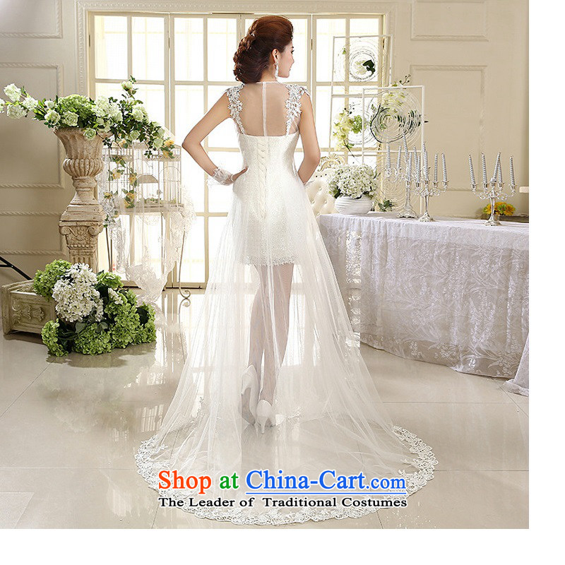 There is also a grand short of optimizing wedding dresses new marriage bride bows dress lace Yingbin yarn lace wiping the chest small trailing white L, yet optimized xs1006 color 8D , , , shopping on the Internet