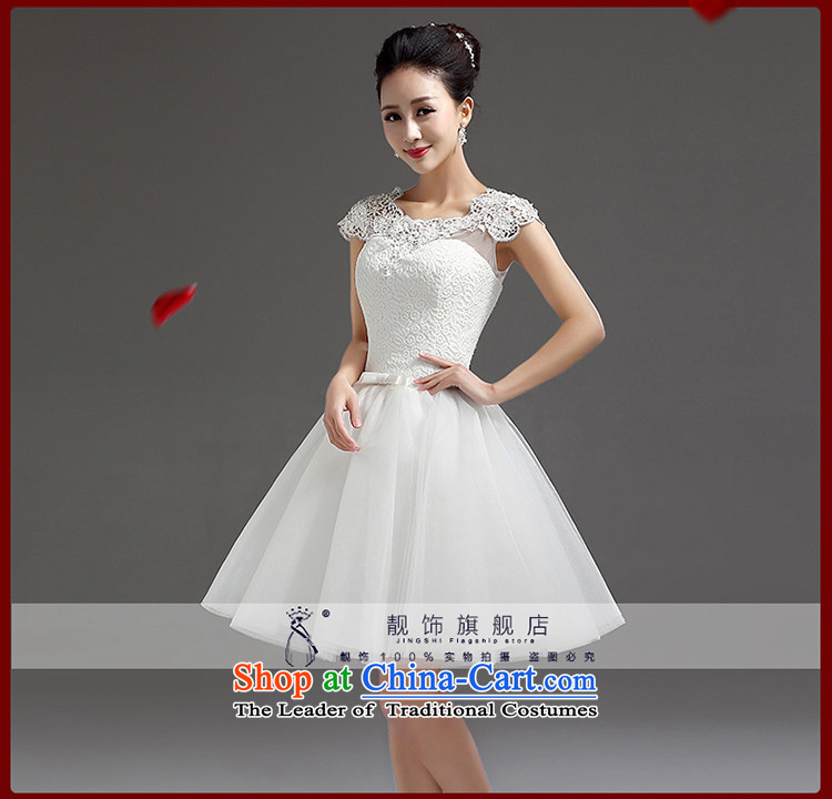 The new 2015 International Friendship bridesmaid short of small dress skirt bride evening dress short, lace straps skirt White XXL pictures princess, prices, brand platters! The elections are supplied in the national character of distribution, so action, buy now enjoy more preferential! As soon as possible.