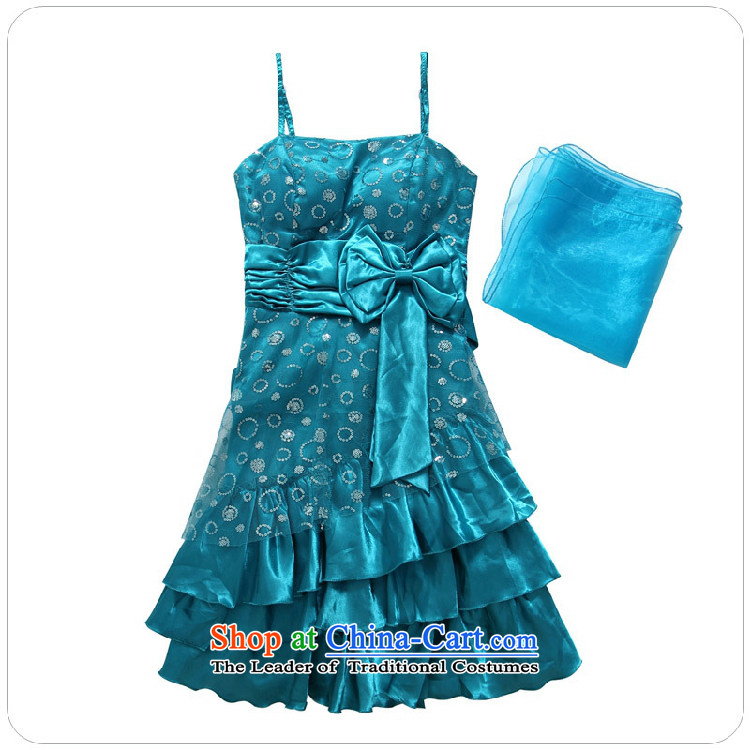 Hiv has chaired qi evening performances on the evening dress is a bow tie strap small blue XXXL T9838A-1 dress photo, prices, brand platters! The elections are supplied in the national character of distribution, so action, buy now enjoy more preferential! As soon as possible.