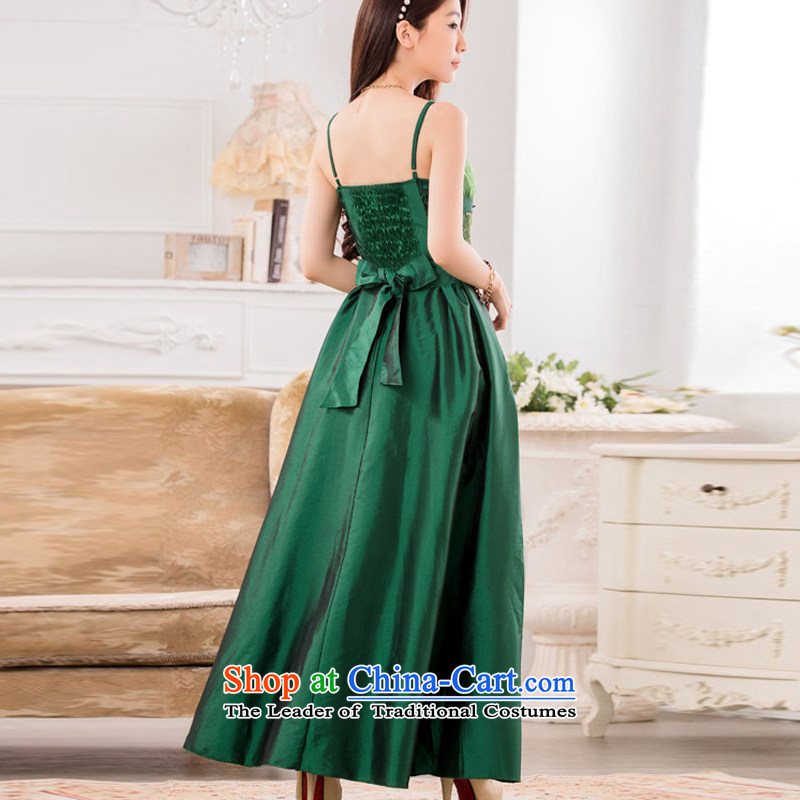Hiv has stylish evening performances auspices qi large long evening dresses larger dresses T9734A-1 green XL, HIV has been qi (aiyaqi) , , , shopping on the Internet