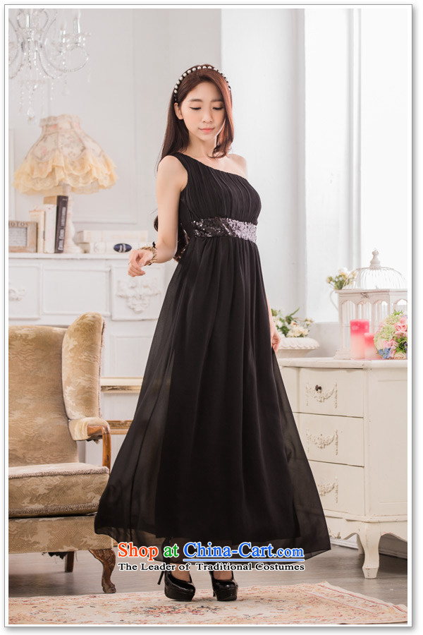 Hiv has unveiled a stylish qi shoulder Foutune of video thin chiffon dress manually staple-ju long evening dresses dresses T9634A-1 black XXL picture, prices, brand platters! The elections are supplied in the national character of distribution, so action, buy now enjoy more preferential! As soon as possible.