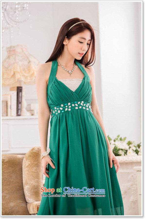 Hiv has been qi sexy V-neck a bright pearl of staple manually drill upscale chiffon evening dress small dress dresses T9632A-1 GREEN XXL picture, prices, brand platters! The elections are supplied in the national character of distribution, so action, buy now enjoy more preferential! As soon as possible.