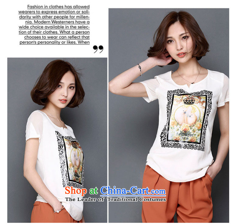 Hong Tai Spring  2015 δ Korean large relaxd dress thick mm Sau San 3D Vision stamp short-sleeved T-shirt, forming the Netherlands black gauze L picture, prices, brand platters! The elections are supplied in the national character of distribution, so action, buy now enjoy more preferential! As soon as possible.