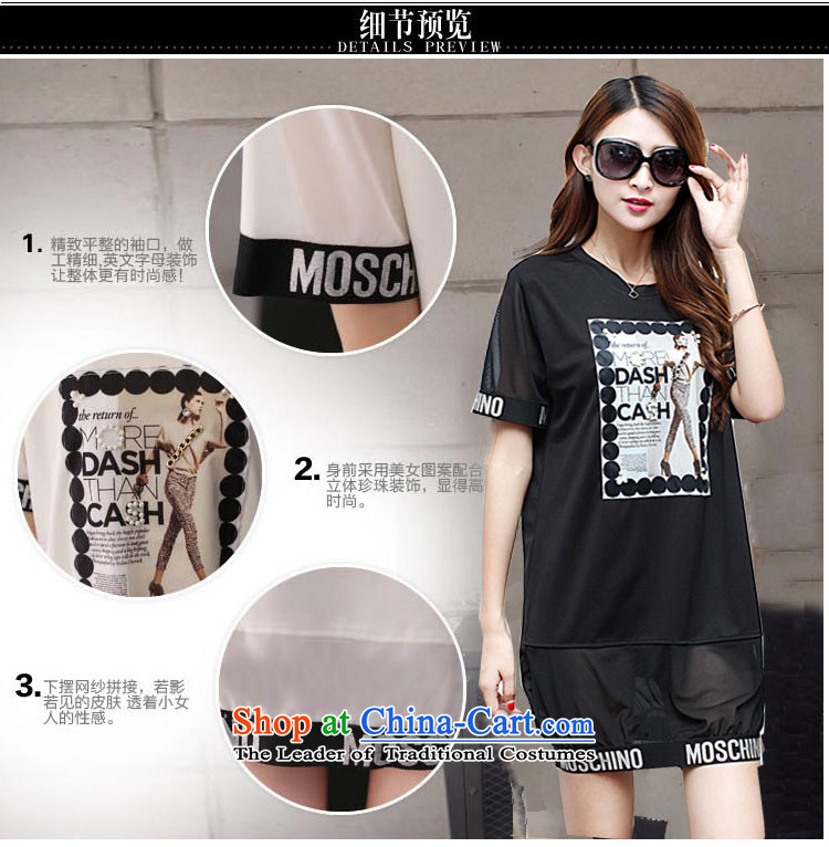 Hong Tai Spring  2015 δ summer to increase women's code thick mmi video thin dresses in long skirt wear loose black large number of pictures, prices, XXL brand platters! The elections are supplied in the national character of distribution, so action, buy now enjoy more preferential! As soon as possible.