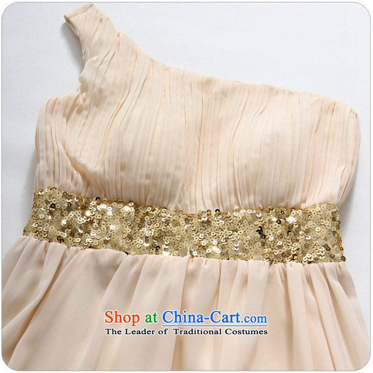 Hiv has unveiled a stylish qi shoulder Foutune of video thin chiffon dress manually staple-ju long evening dresses dresses T9634A-1 champagne color pictures, prices, XXL brand platters! The elections are supplied in the national character of distribution, so action, buy now enjoy more preferential! As soon as possible.