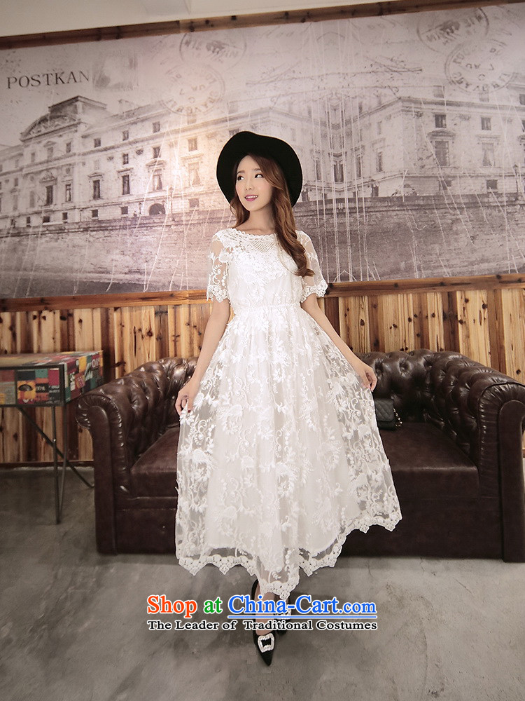 Admissibility Lin wedding dresses skirt summer 2015, summer new women engraving lace dresses, long skirt evening dress 508 white L picture, prices, brand platters! The elections are supplied in the national character of distribution, so action, buy now enjoy more preferential! As soon as possible.