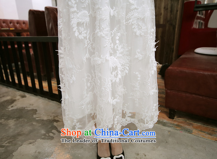 Admissibility Lin wedding dresses skirt summer 2015, summer new women engraving lace dresses, long skirt evening dress 508 white L picture, prices, brand platters! The elections are supplied in the national character of distribution, so action, buy now enjoy more preferential! As soon as possible.