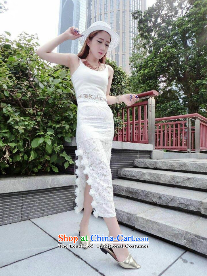 Stylish lace stitching strap shirt stereo flowers blossoming fork long skirt two kits are black code 6810 picture, prices, brand platters! The elections are supplied in the national character of distribution, so action, buy now enjoy more preferential! As soon as possible.