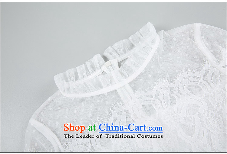 Sha Lo mentioned 2015 Fall/Winter Collections new elegance dress long skirt collar embroidery lace stitching Mesh Sau San dresses white L picture, prices, brand platters! The elections are supplied in the national character of distribution, so action, buy now enjoy more preferential! As soon as possible.