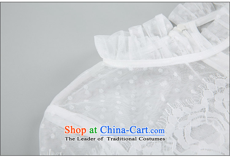 Sha Lo mentioned 2015 Fall/Winter Collections new elegance dress long skirt collar embroidery lace stitching Mesh Sau San dresses white L picture, prices, brand platters! The elections are supplied in the national character of distribution, so action, buy now enjoy more preferential! As soon as possible.
