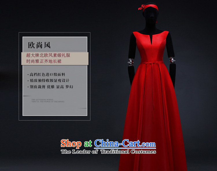 Hillo Lisa (XILUOSHA) satin dress long bows marriages service upscale v-neck evening dress banquet style of the new spring 2015 China Red XXL picture, prices, brand platters! The elections are supplied in the national character of distribution, so action, buy now enjoy more preferential! As soon as possible.