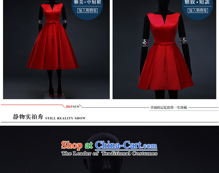 Hillo XILUOSHA)2015 Lisa (spring marriage small dress dresses bride bows service, v-neck red satin shoulders evening dress champagne color L picture, prices, brand platters! The elections are supplied in the national character of distribution, so action, buy now enjoy more preferential! As soon as possible.