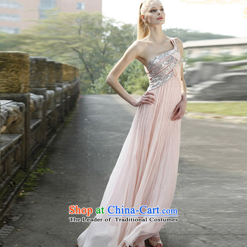 Creative Fox evening dresses pink shoulder and sexy back dress Beveled Shoulder long wedding dress banquet services under the auspices of the annual bows dress dresses 80168 pink M creative Fox (coniefox) , , , shopping on the Internet