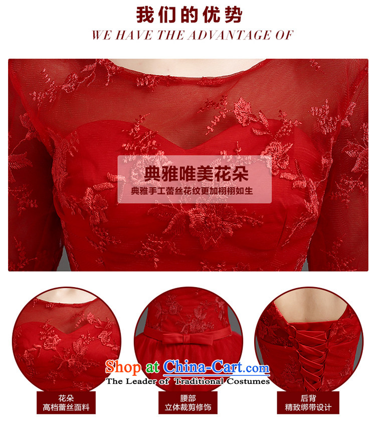  The new 2015 International Friendship lace in cuff bride wedding dress bows services banquet short, Red Dress red tie L picture, prices, brand platters! The elections are supplied in the national character of distribution, so action, buy now enjoy more preferential! As soon as possible.
