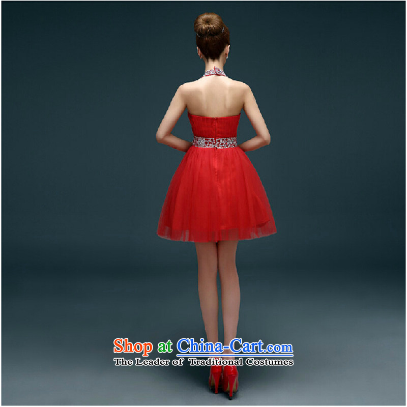 Pure bamboo new 2015 Large Red Dress Short of small married women serving banquet dress bows bon bon skirt summer female red XXL, plain love bamboo yarn , , , shopping on the Internet