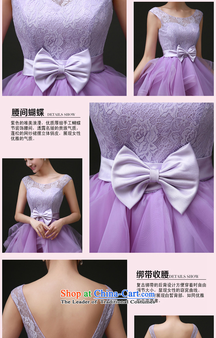 The first white into about 2015 New Service Bridal bridesmaid bows to small Dress Short, Wedding Dress marriage moderator dress female purple L picture, prices, brand platters! The elections are supplied in the national character of distribution, so action, buy now enjoy more preferential! As soon as possible.