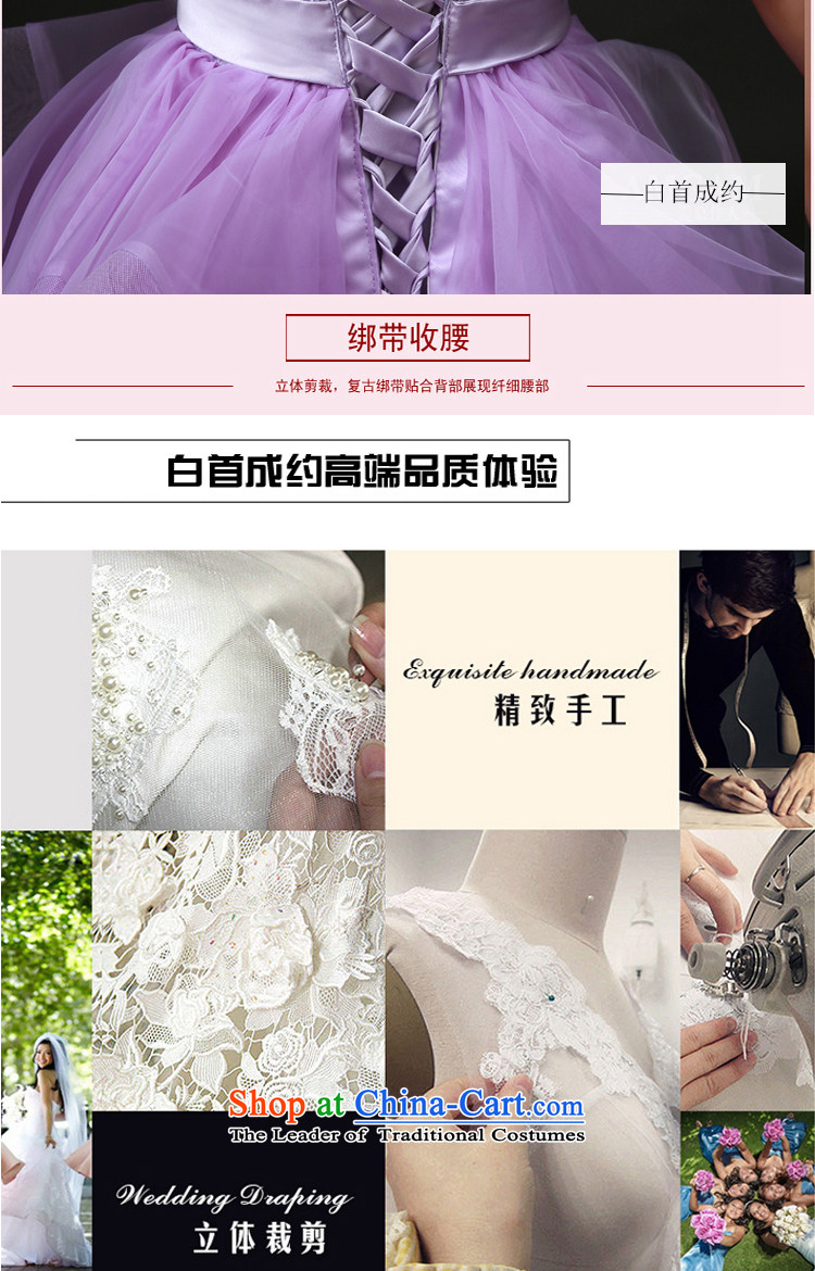 The first white into about 2015 New Service Bridal bridesmaid bows to small Dress Short, Wedding Dress marriage moderator dress female purple L picture, prices, brand platters! The elections are supplied in the national character of distribution, so action, buy now enjoy more preferential! As soon as possible.
