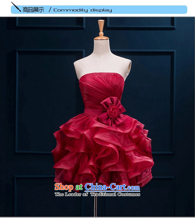 Time Syrian Red Dress bon bon skirt 2015 new short, photo building will dress bride anointed chest bows services bridesmaid dress small dress wine red M picture, prices, brand platters! The elections are supplied in the national character of distribution, so action, buy now enjoy more preferential! As soon as possible.