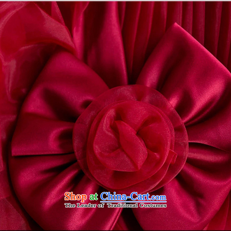 Time Syrian Red Dress bon bon skirt 2015 new short, photo building will dress bride anointed chest bows services bridesmaid dress small dress wine red M Time Syrian shopping on the Internet has been pressed.