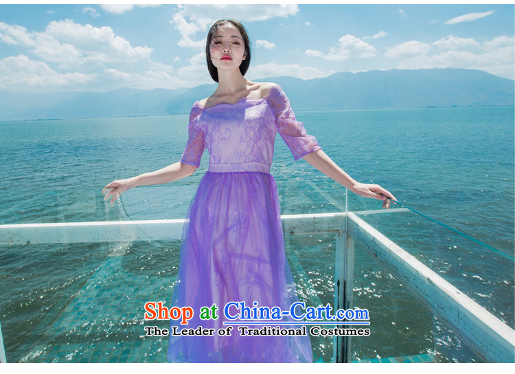 About the 2015 Summer desecrated by the new purple lace retro elegant gauze large dresses  5102 light purple M picture, prices, brand platters! The elections are supplied in the national character of distribution, so action, buy now enjoy more preferential! As soon as possible.